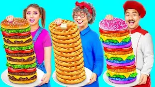 أنا مقابل جدتي في تحدي تحضير الطعام | المأجورون الغذاء مضحك ToonDO Challenge