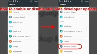 how to enable or disable and remove or hide developer options in android mobile phone