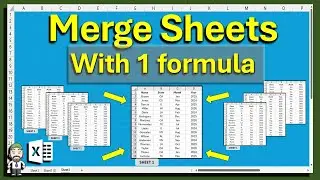 Combine multiple sheets in MINUTES with just 1 EXCEL FORMULA.
