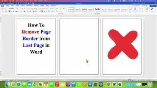 How to Remove Page Border From Last Page in Word
