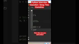 Python Interview Question: Swap Two Variables 