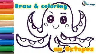 How to draw an Octopus for kids. Easy step |Art to go