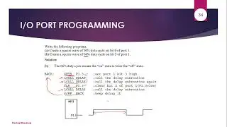 KEE602 Microprocessor 8051 IO Port Programming