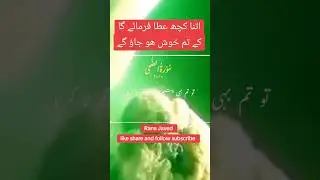 اتنا کچھ عطا فرمائے گا کے تم خوش ھو جاؤ گے #ranajaved #ranawaleed #adaminislam #islamicshort #urdu