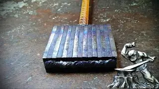 Wild Damascus steel.  Making a blade