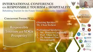 ICRTH2021 Professional Forum 12 - Responsible Tourism and SDGs Prosperity