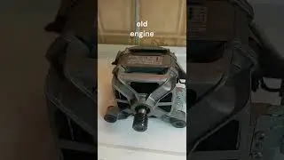 Broken motor in washing machine - before and after replacement