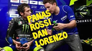 momen rossi dan lorenzo panassss memperebutkan gelar juara duni