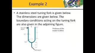 30 A stainless steel tuning fork is subjected to boundary conditions in Ansys Workbench cal Strain.