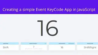 Create a JavaScript event keycode app - Find any keycode on your keyboard!