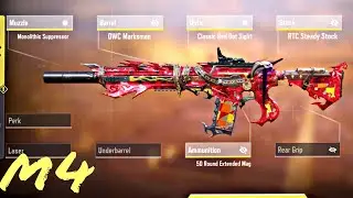 Best M4 Gunsmith  Must try [4K Quality] Cod mobile battle Royal 