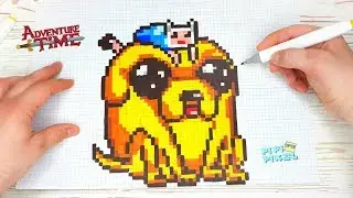 adventure time FINN anD JAKE - pixel art
