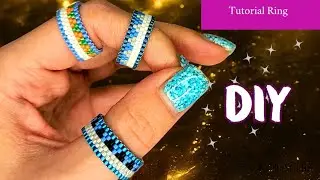 How to make peyote stitch beaded rings. Tutorial even count peyote.