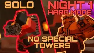 SOLO NIGHT 1 HARD MODE TRIUMPH NO SPECIAL TOWERS | TOWER DEFENSE SIMULATOR | ROBLOX