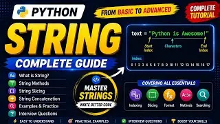 Python Strings Explained | String in Python for Beginners | Python Tutorial in Hindi | Day 6