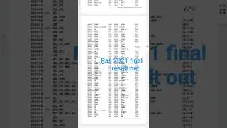 Ras 2021 final result out .. Ras 2021 final cutoff!! #ras2021 #rasresult #rpsc