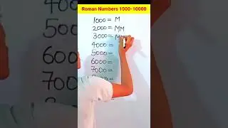 Roman Numerals 1000 to 10000 | Roman Numbers | How to write Roman Numbers 