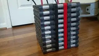 DIY RV PowerWall 18650 Battery Holder Build 4 Soldering the batteries