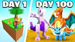 I Spent 100 Days in Cobblemon SKYBLOCK VS. my Rival! (Duos Cobblemon)