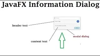 JavaFX Message Dialog | How to create Information dialog in JavaFX?