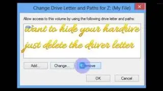 Use diskpart to hide,shrink and resize your harddrive.