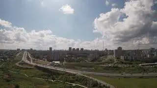 Cars like ants running on the roads The heavens is in motion TimeLapse