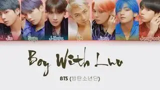 BTS (방탄소년단) - Boy With Luv (작은 것들을 위한 시) feat. Halsey Lyrics [Color Coded Han/Rom/Eng]