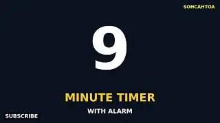 9 Minute Timer with Alarm | Countdown Timer for Study, Work & Focus