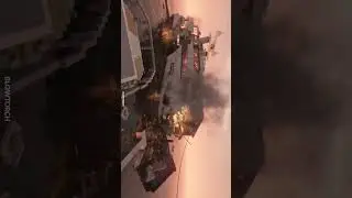 Teardown. Yacht in fire