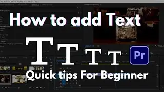How to add text in Premiere Pro I Beginner tips