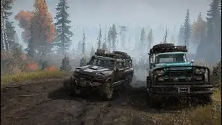SnowRunner, Chevrolet Apache vs Rezvani Hércules,teste com lama e água,old school vs new school