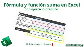 Cómo sumar en Excel | Fórmula y Función Suma  | Microsoft Excel | Link descarga ejercicio