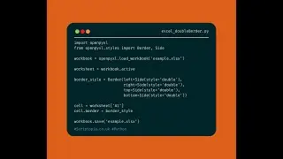 Python openpyxl - Add double border to cell in spreadsheet