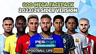 Pes 2021 | Football life New Mega Facepack Season 2023/2024 Sider and Cpk | Option File Patch 23/24