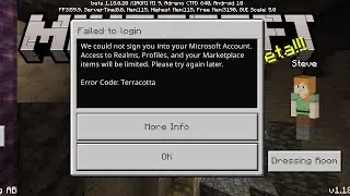 Minecraft : Bedrock edition , Error code terracotta (please help)