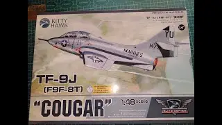 Grumman F9F Cougar 1/48 scale. Part # 1 The Cockpit.