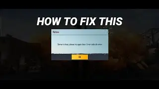Server is busy please try again later. error code : db-error | How to fix db-error | BGMI