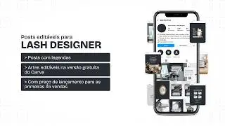 Posts para LASH DESIGNER editáveis no Canva