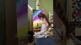 My daughter wanted to paint something like me 🤍🎨