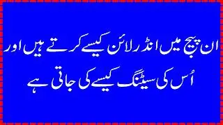 Under Line Setting in Urdu Inpage | Full Tutorial !!!