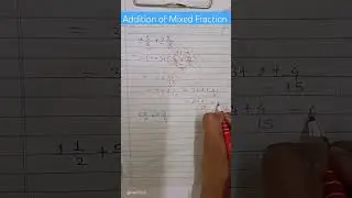 Addition of Mixed Fraction 😎 