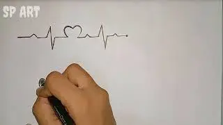 Heart Beat Tattoo Design Tutorial On Paper