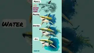 How to paint whales in different Medium #art