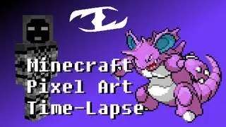 Pokemon #34 Nidoking - Minecraft Pixel Art Time-Lapse