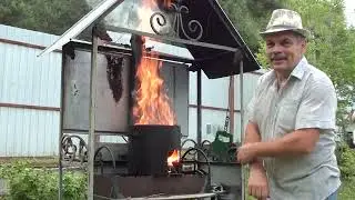 Обжигаю печь для казана// Садж // Гаджеты для полива