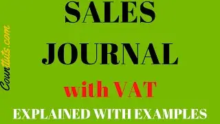 Sales Journal with VAT | Explained with Examples