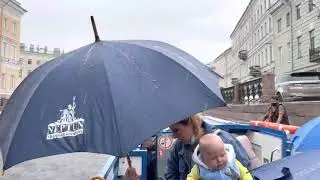 Водная прогулка по каналам Петербурга под первым за долгое время дождём, 24.06.2021