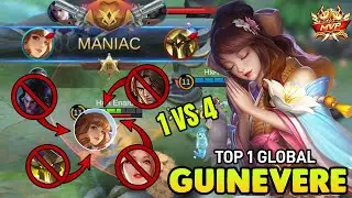 MANIAC !! GUINEVERE BEST BUILD & GAMEPLAY ~ TOP 1 GLOBAL GUINEVERE BUILD ~ GUINEVERE MOBILE LEGENDS