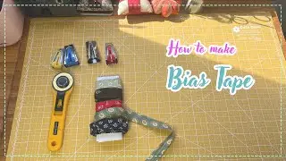 How to make bias tape | DIY binding tape / beginner friendly