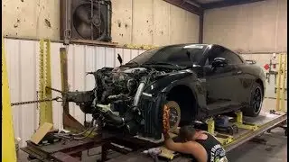 PULLING NISSAN GTR FRAME